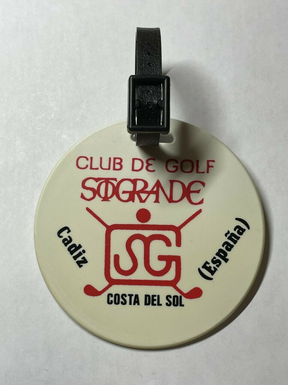 Vintage Rare Club De Golf Sotogrande Golf Bag Tag - Costa Del Sol, Spain