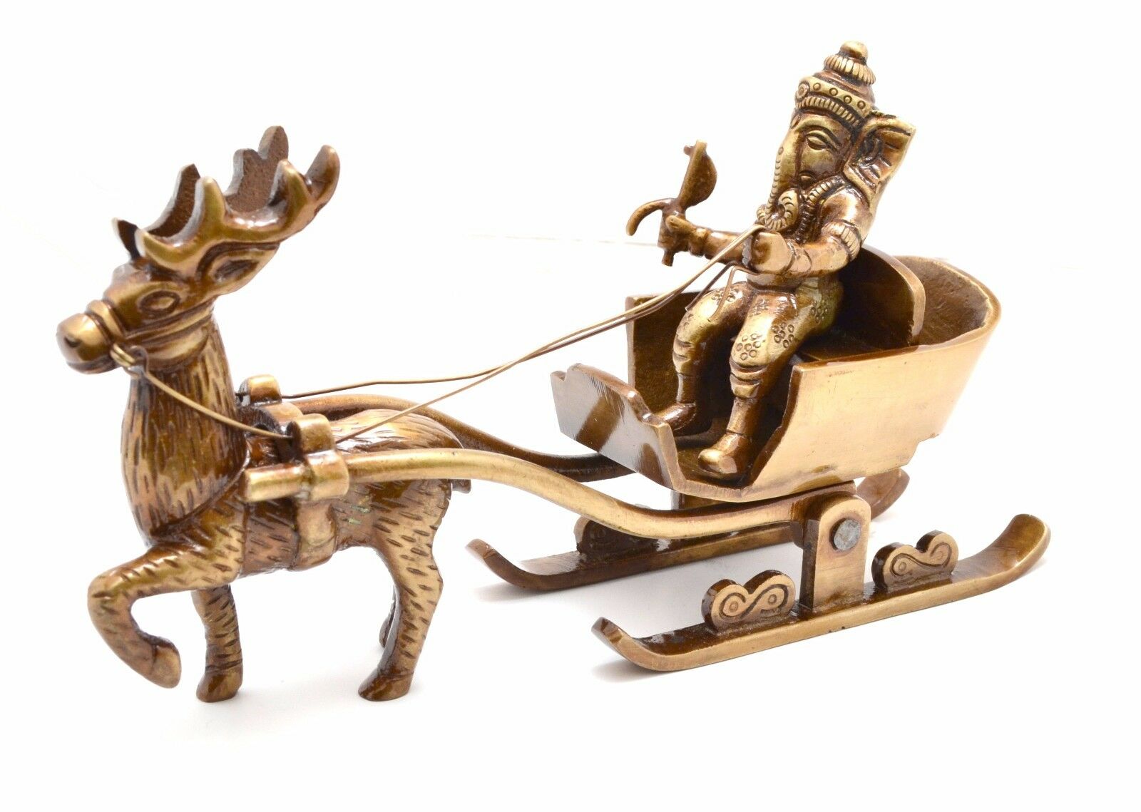 Ganesh As Christmas Santa Brass Statue Unique Showpiece Ganesha Sculpture Murti