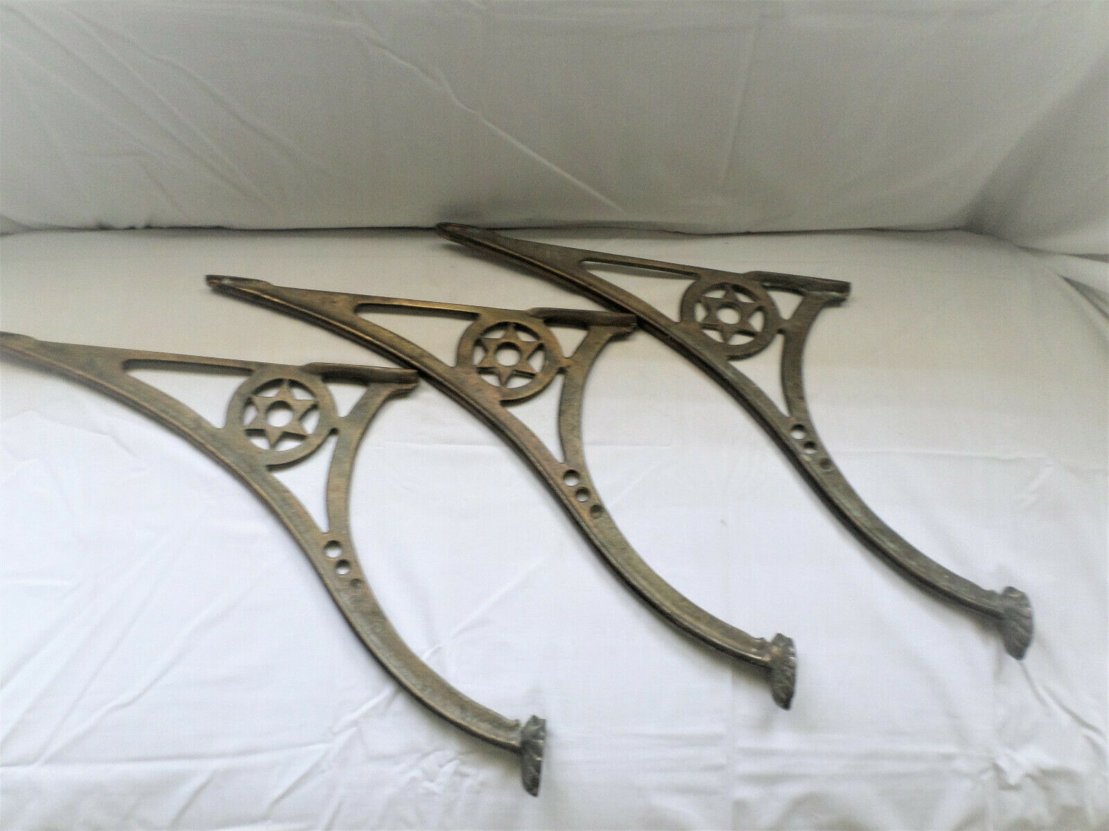 Steampunk Set Of 3 Cast Iron Table Legs With A Industrial Star Design