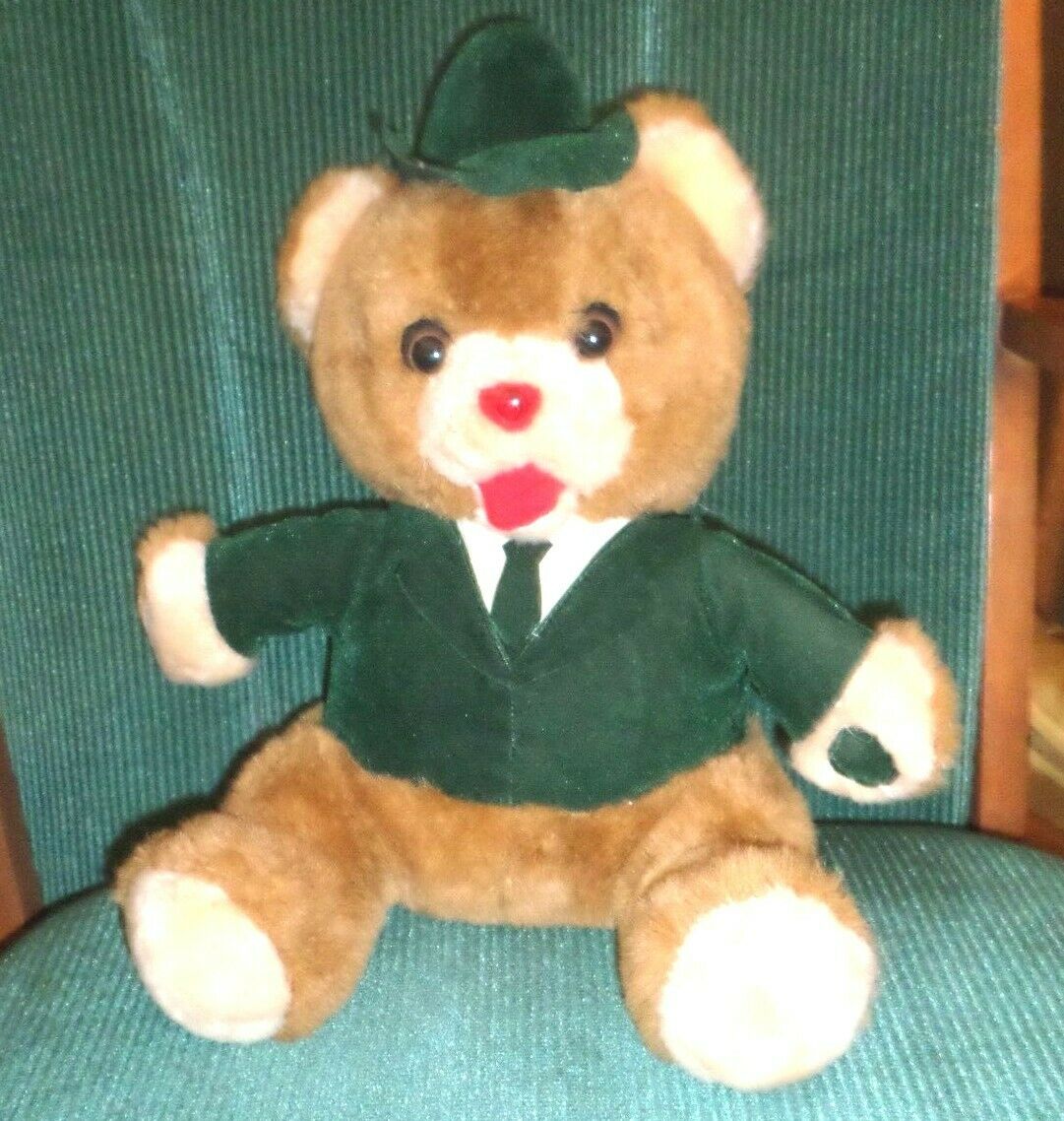 Collectible Vintage 1985  12" Smart Sam Recording/repeating/talking Teddy Bear