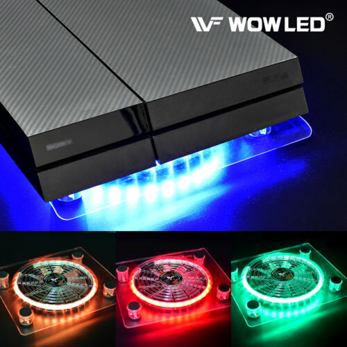 Usb Led Multi-color Rgb Cooler Cooling Fan Stand For Ps4 Pro Xbox One X Laptop