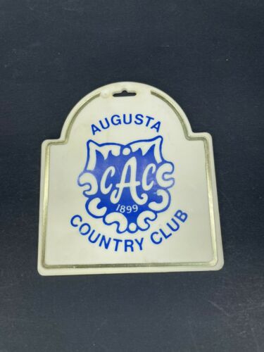 Vintage Augusta Country Club Golf Bag Tag Logo