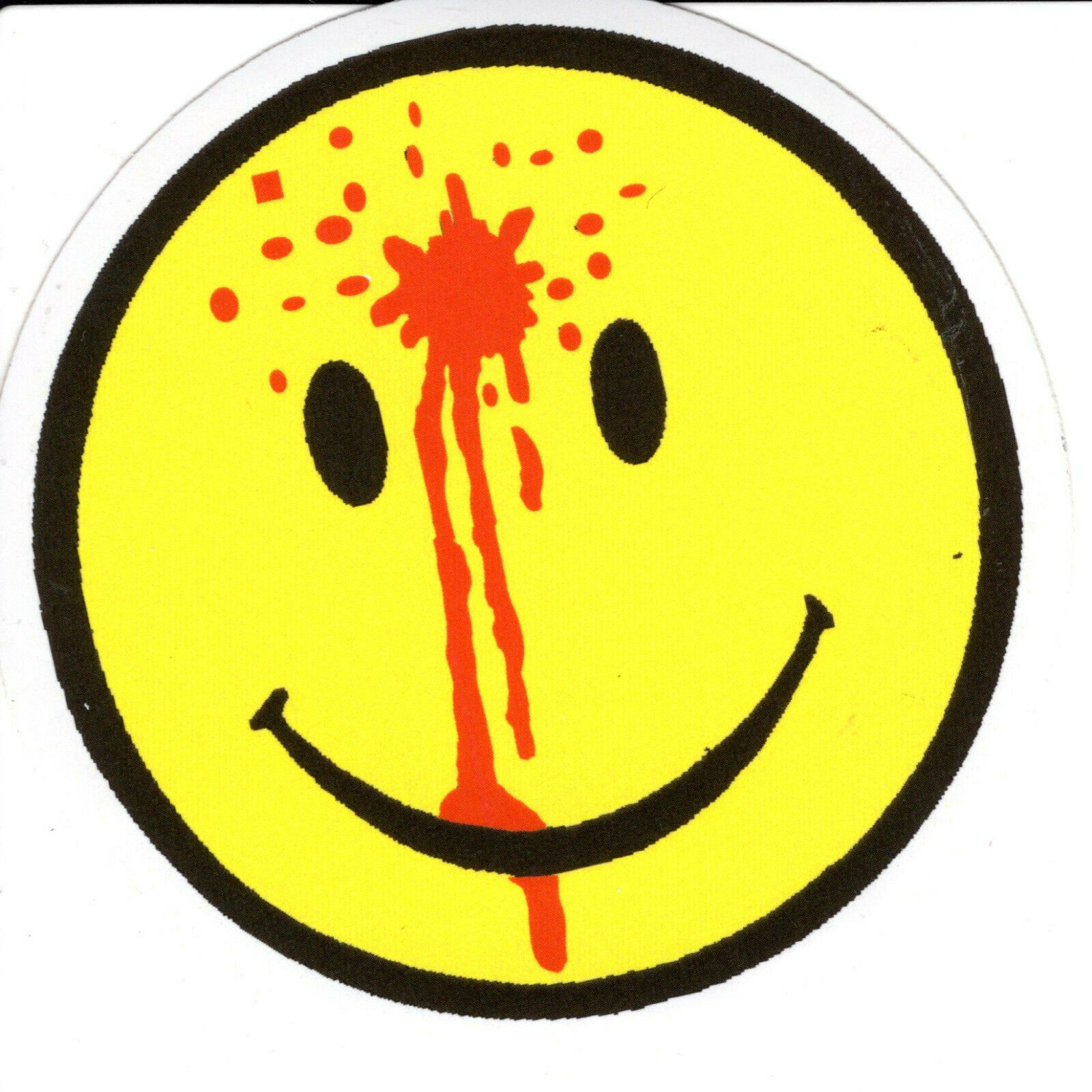 Helmet Sticker "smiley Face/bullet Hole" Round Sticker, #237