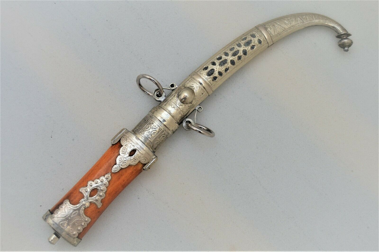Islamic Arabic Dagger Blade Fixed Sheath Sword Jambiya Khanjar Koummya Gift