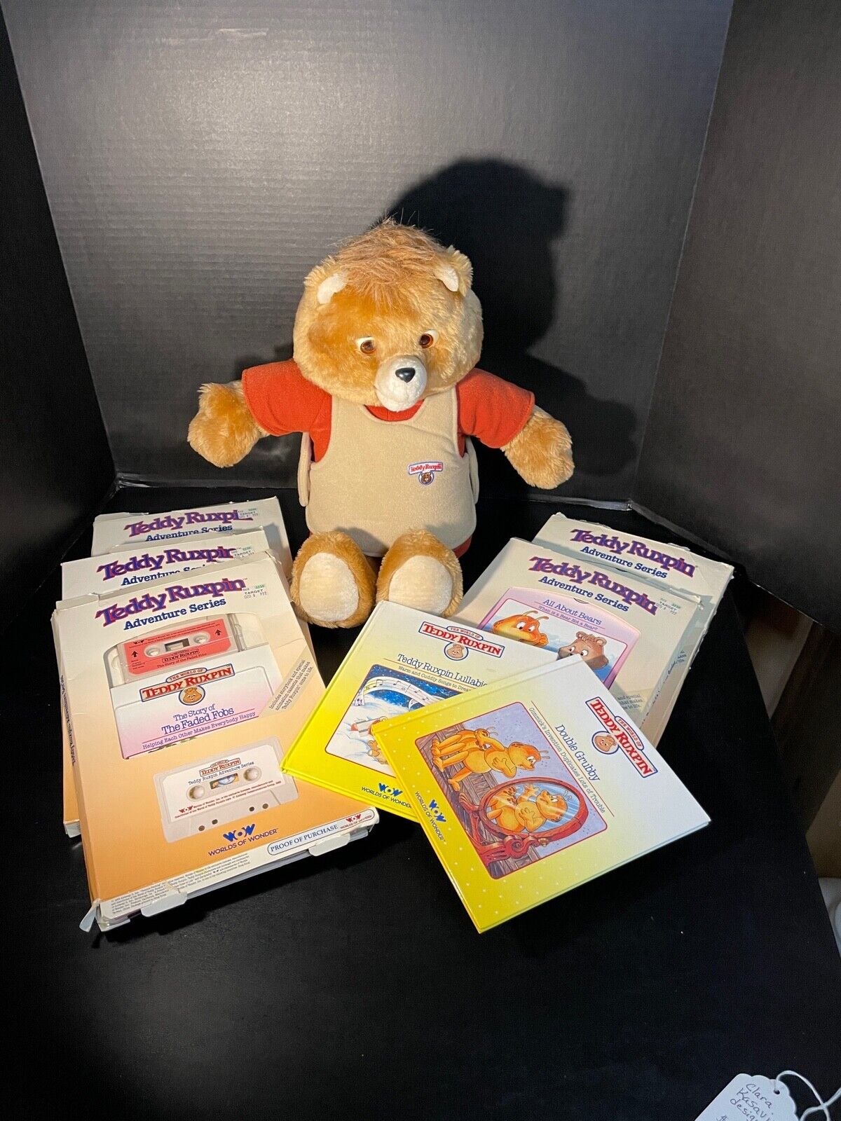 Vintage Teddy Ruxpin With 5 Books With Tapes 2 Separate Books