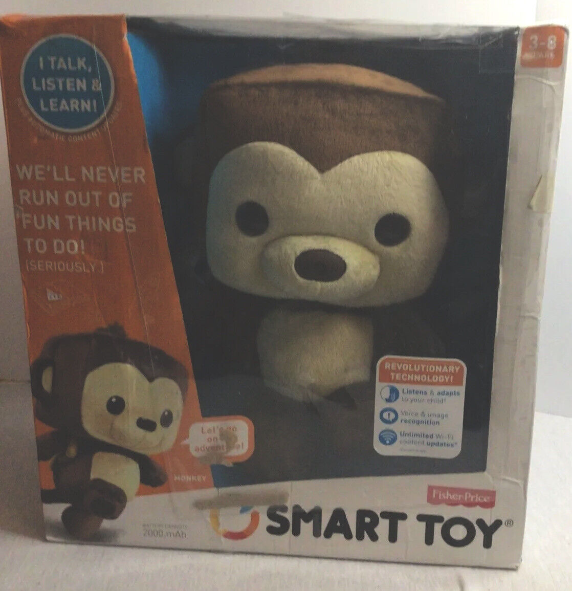Fisher-price Smart Toy Monkey Interactive Talk Listen & Learn 3- 8 Years