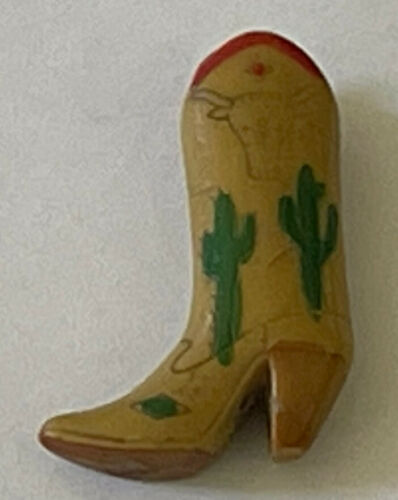 Vintage Bakelite Cowboy Boot Pendant, 1 1/2”