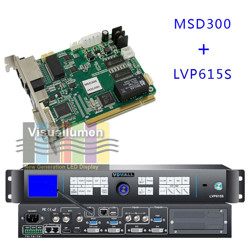 Lvp615s Vdwall Video Processor + Novastar Msd300 Sender Card Software Include