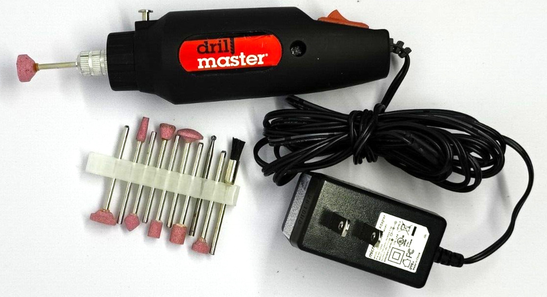 Drill Master Rotary Tool With 11 Tips And 2 Collets For 3/32 And 1/8"