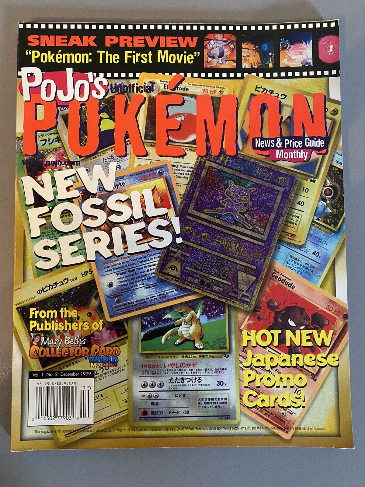 Pojo's Pokemon News & Price Guide Magazine Vol 1 No 2 (dec 1999) Rare