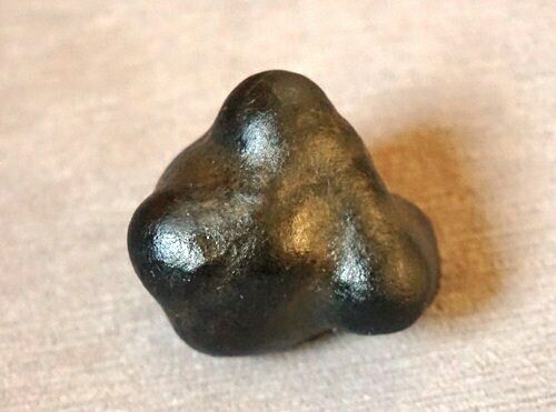 Philippine Shaligram   36 Mm X 44 Mm , Pure Black And Heavy And Unusual Shape