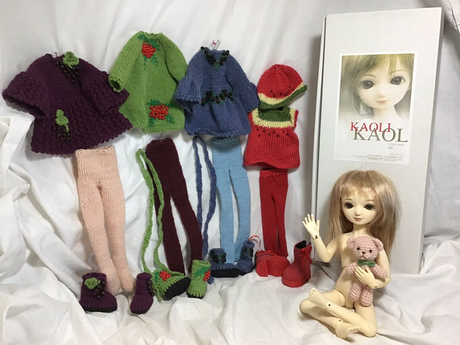 Vhtf 12”shiny Doll~pricco Series~kaoli Little Girl~orig Box,wig,eyes& 4 Outfits!