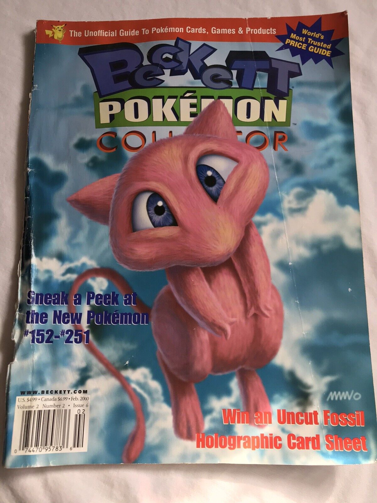 Mew Cover Pokemon Beckett Collector Magazine Feb 2000 Vol 2 Number 2 Issue 6