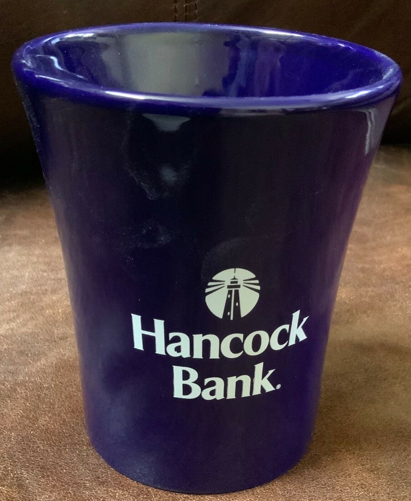 Hancock Bank Coffee Mug Blue
