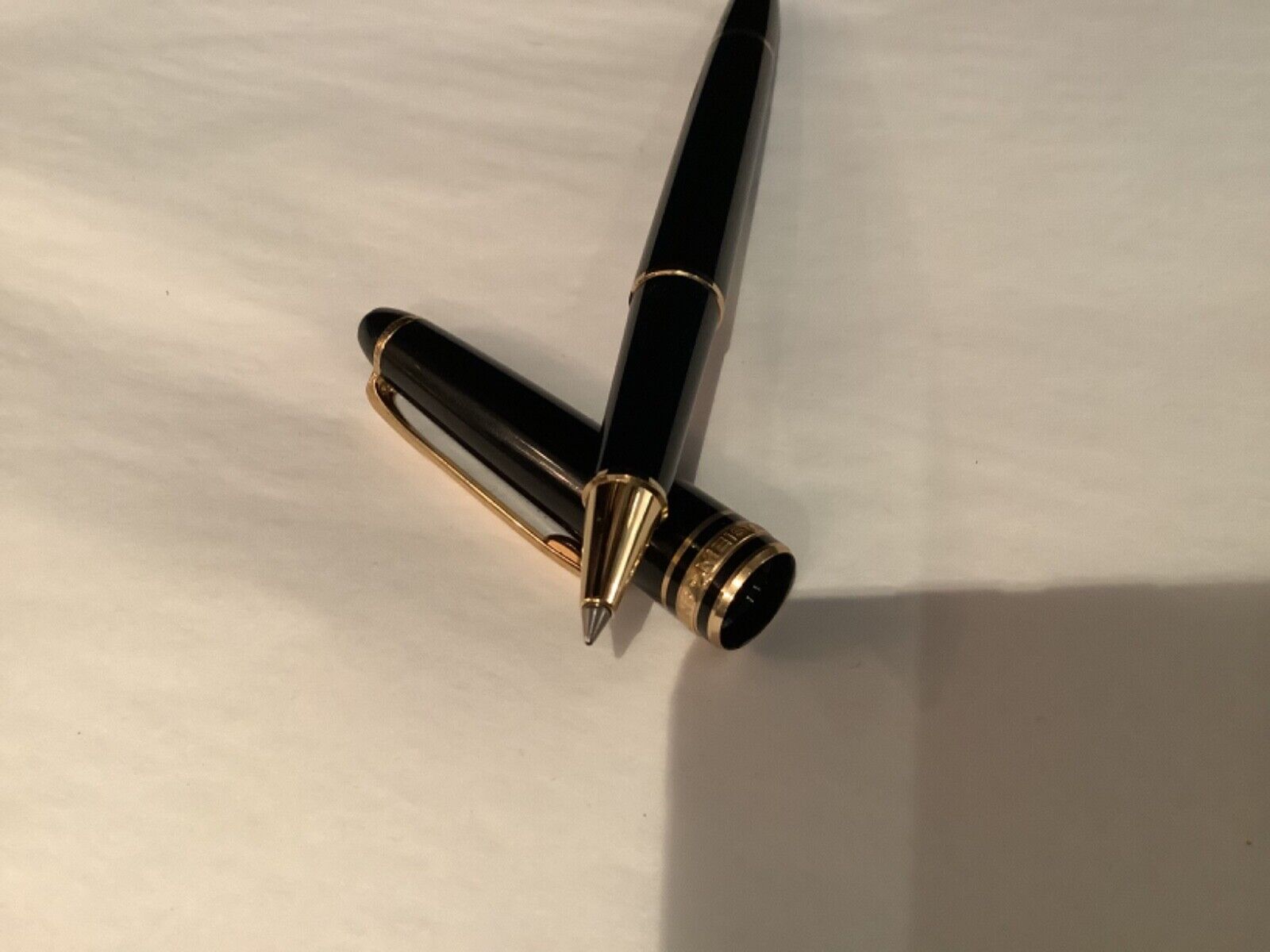 Authentic Montblanc Meisterstuck Black Gold Trim Pen Must See No Reserve Wow