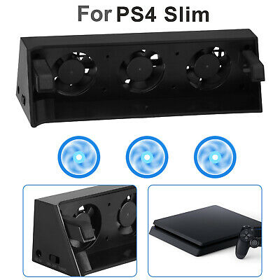 3fan External Cooling Fan Cooler Temperature Control For Playstation 4 Ps4 Slim