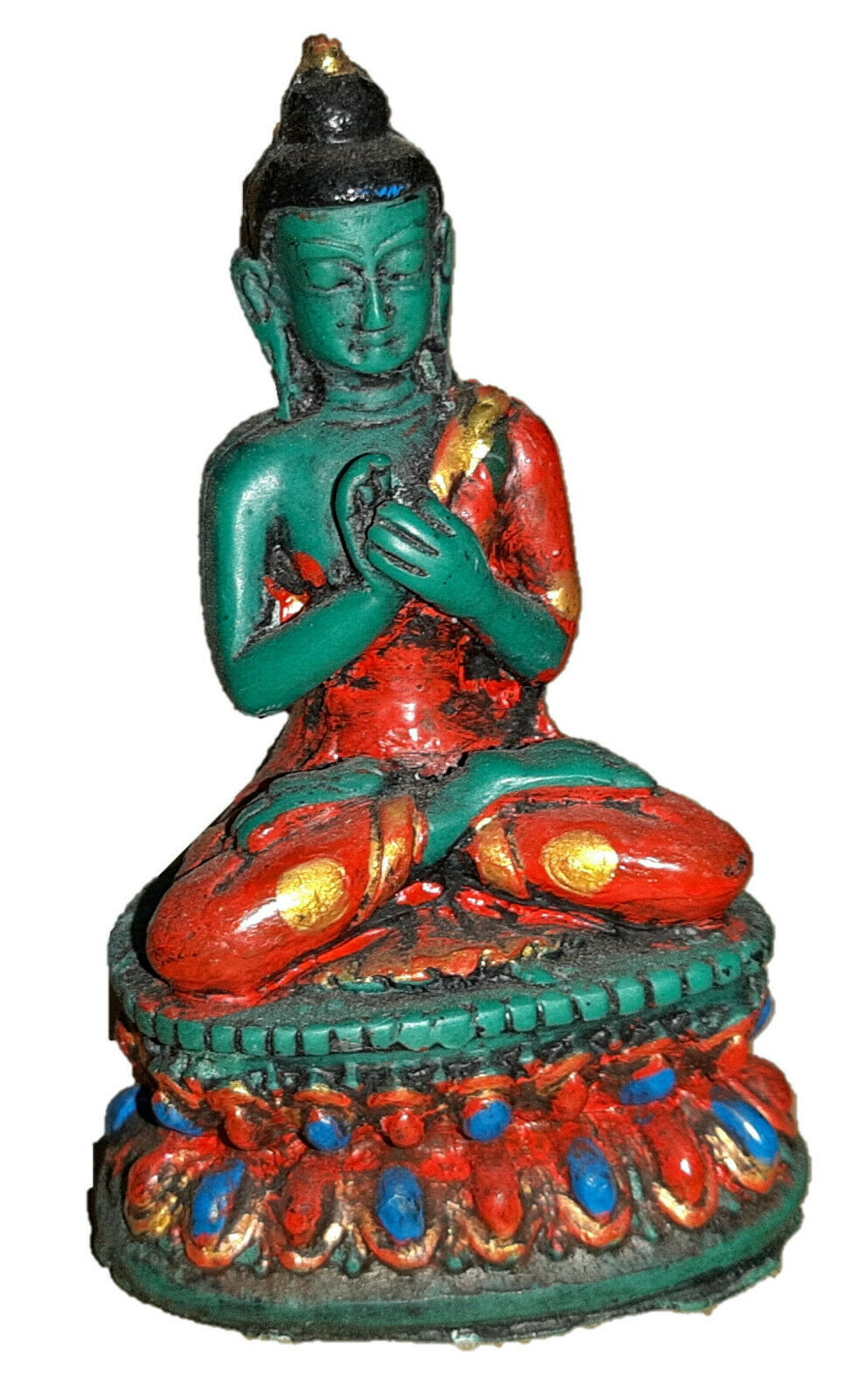 Meditating Buddha Statue Tibetan Buddhist Sitting Buddha Figure Sculpture Gb007