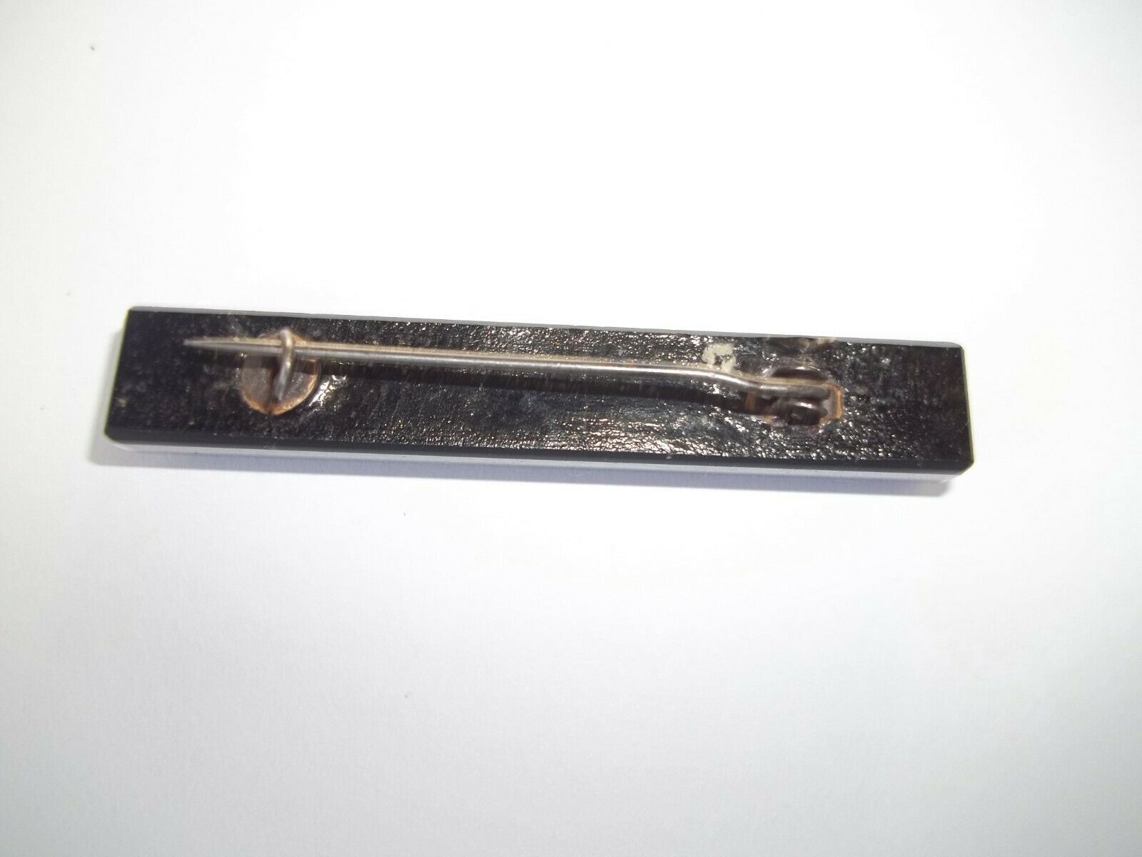 Antique Onyx  Bar Mourning Pin Brooch