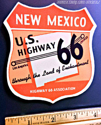 Us Route 66 New Mexico Vintage Style Travel Decal / Vinyl Sticker, Luggage Label