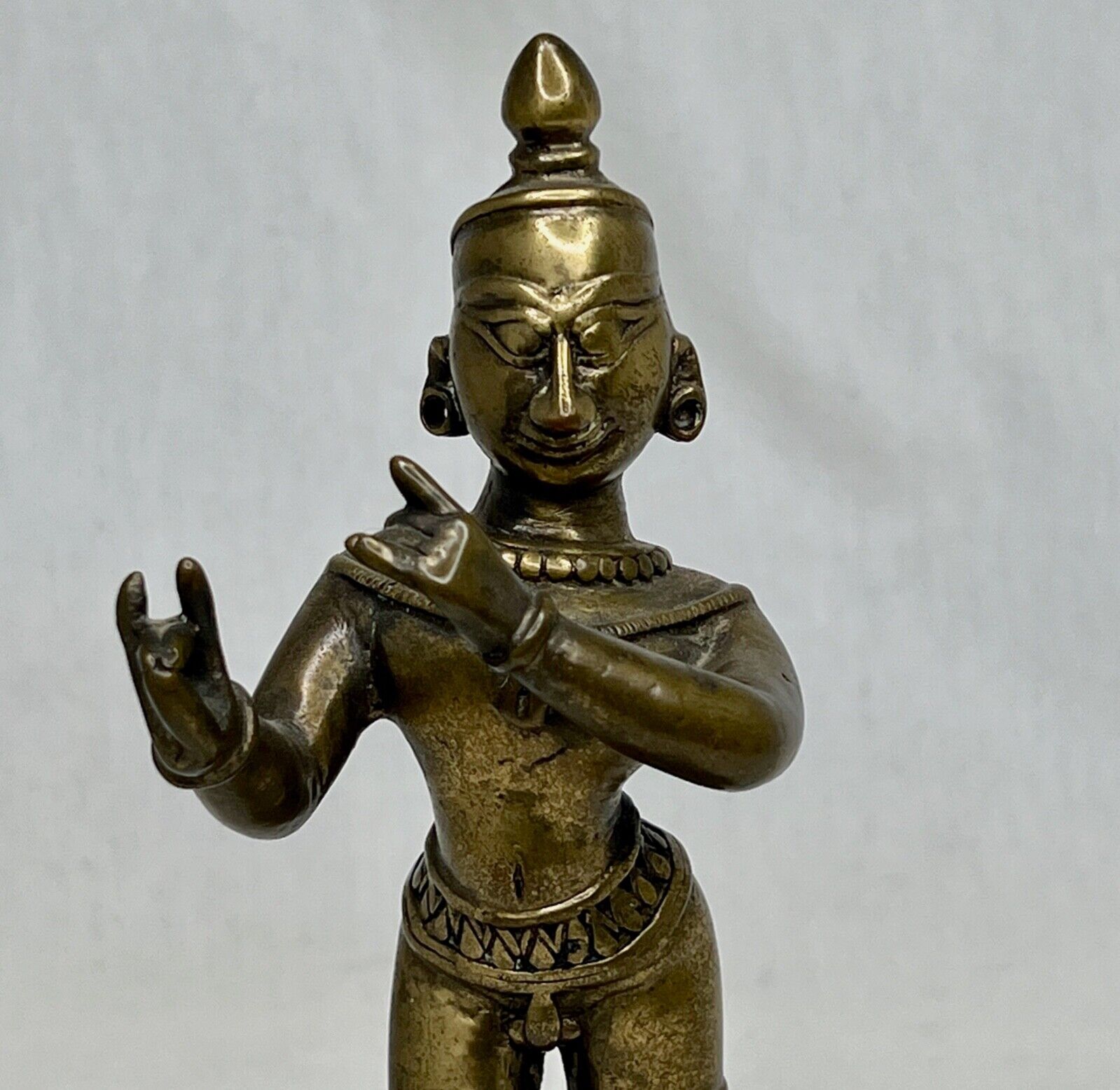 Old Brass Nepalese Tibet Asian Indian Hindu Statue Figure - 88545